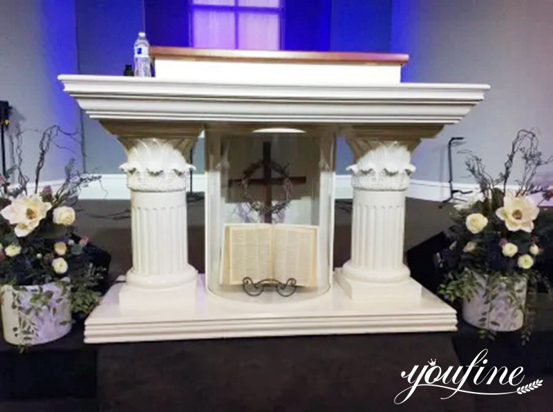 custom natural marble altar table-YouFine Sculpture1