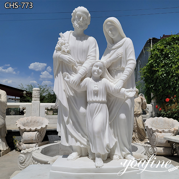 White Marble Life-size Holy Family Religious Statue Supplier CHS-773