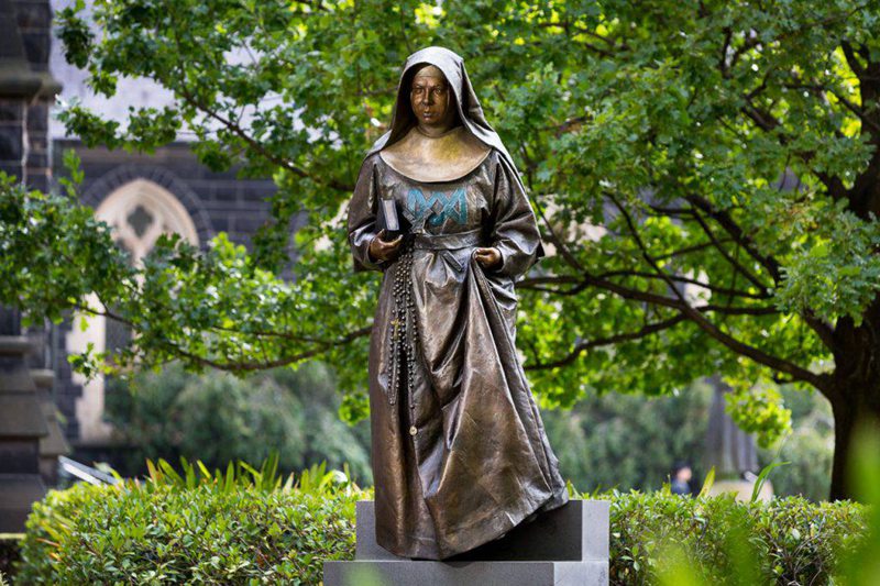 bronze mary mackillop garden decor