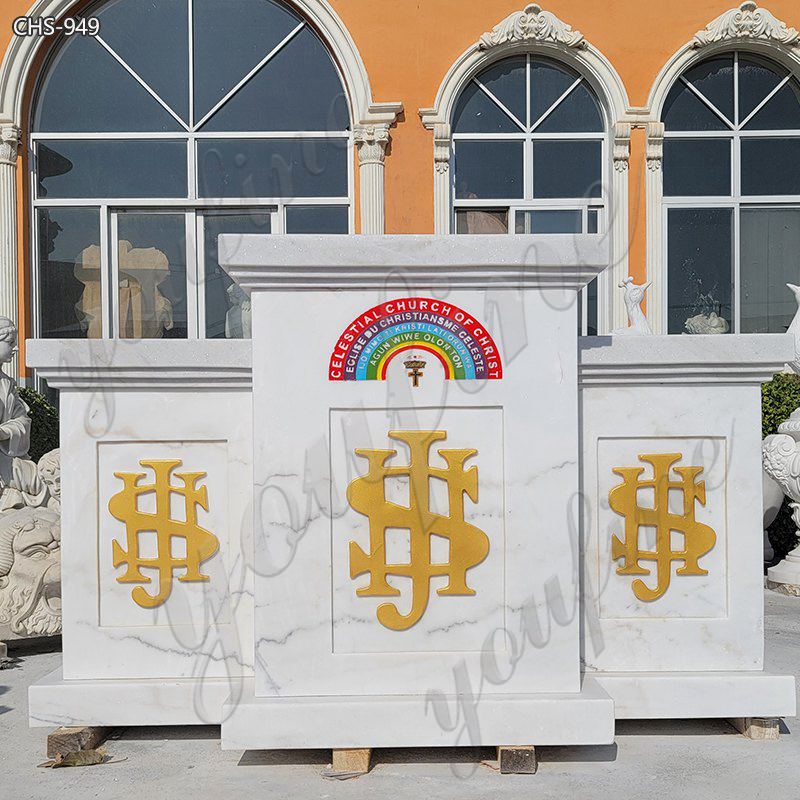 White Religious Marble Church Altar Manufacturer CHS-949