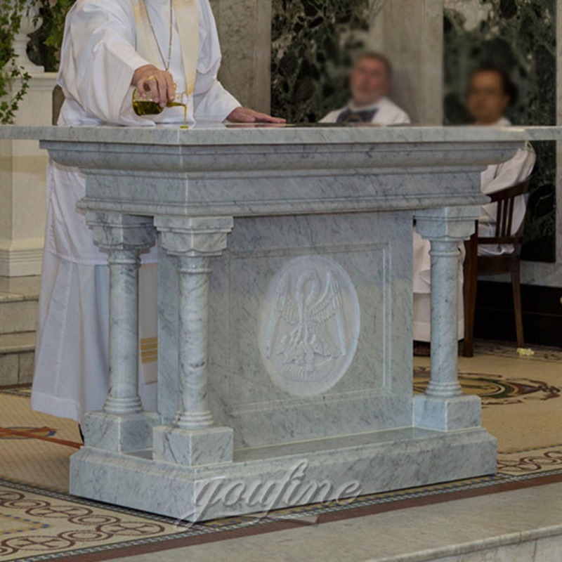 gray marble altar