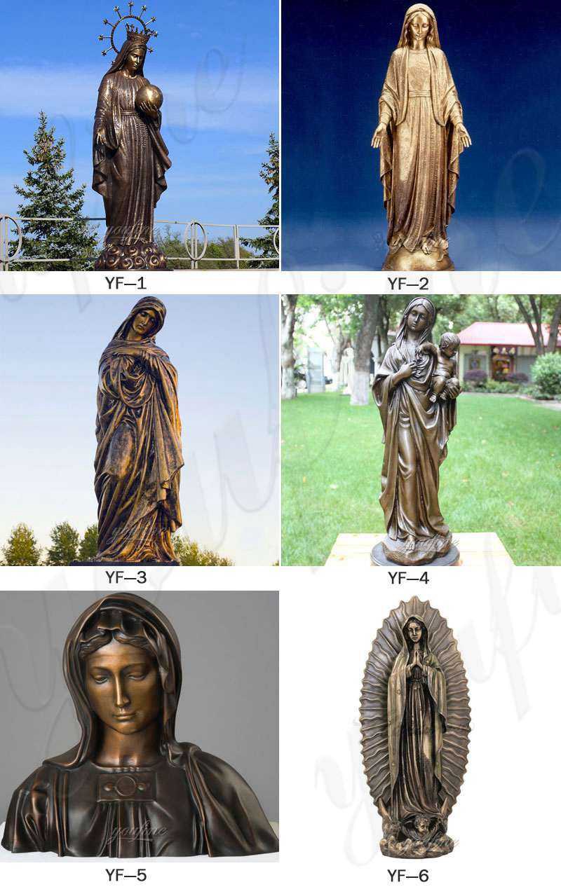 more bronze Mary sculptures