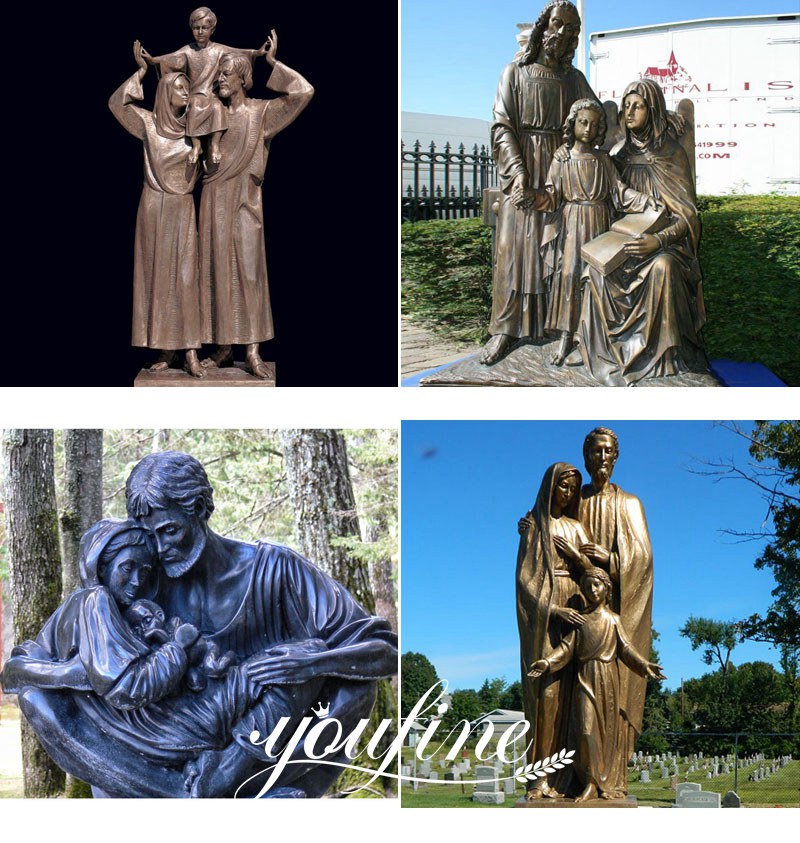 more bronze holy family statues