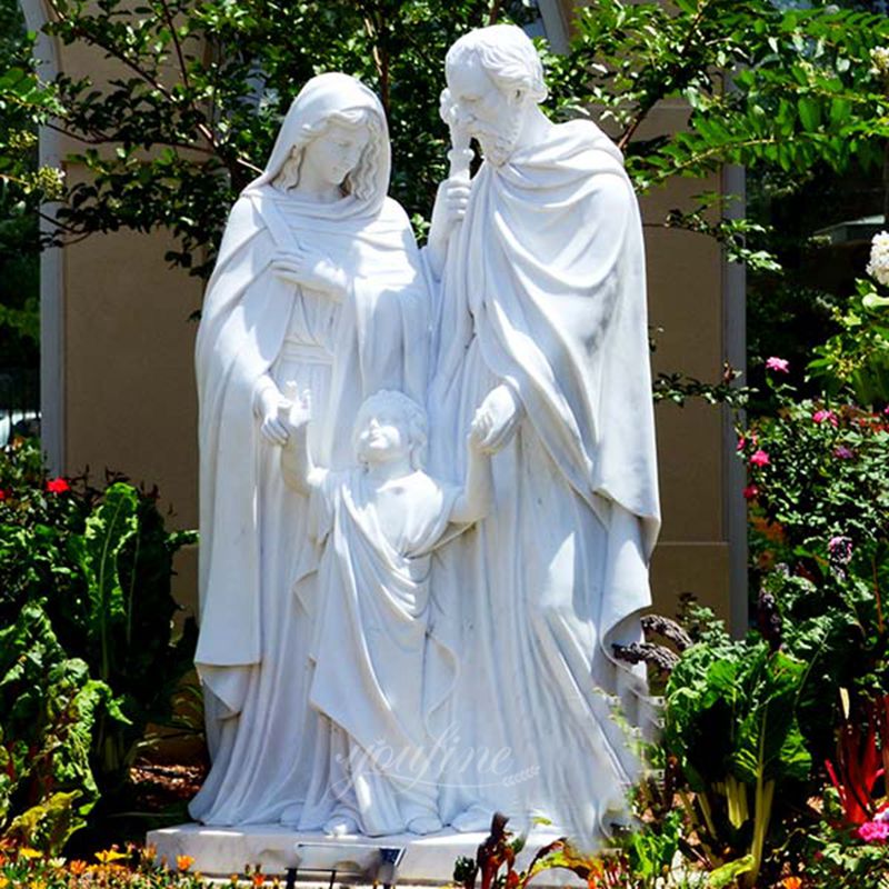 marble holy family statue