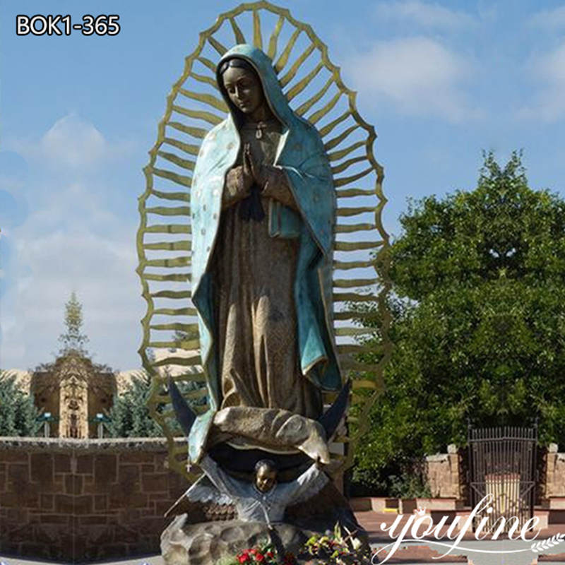 Large Bronze Our Lady of Guadalupe Statue for Sale